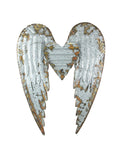 Rustic Metal Art Angel Wings Heart Wall Sculpture