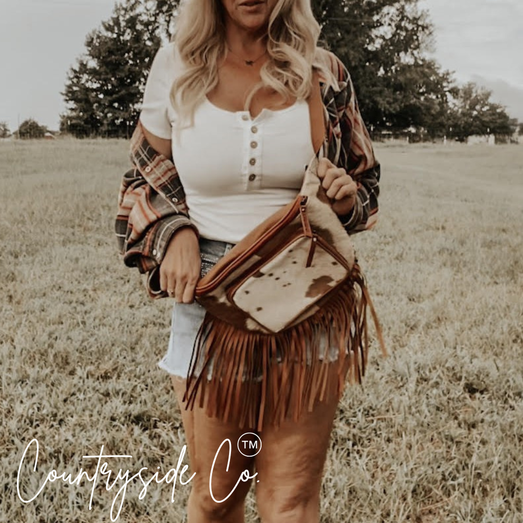 Addy Cowhide Sling Festival Bag