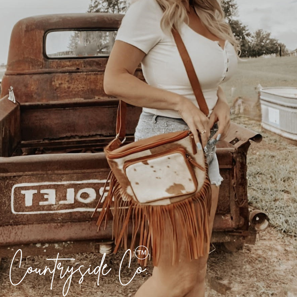 Addy Cowhide Sling Festival Bag