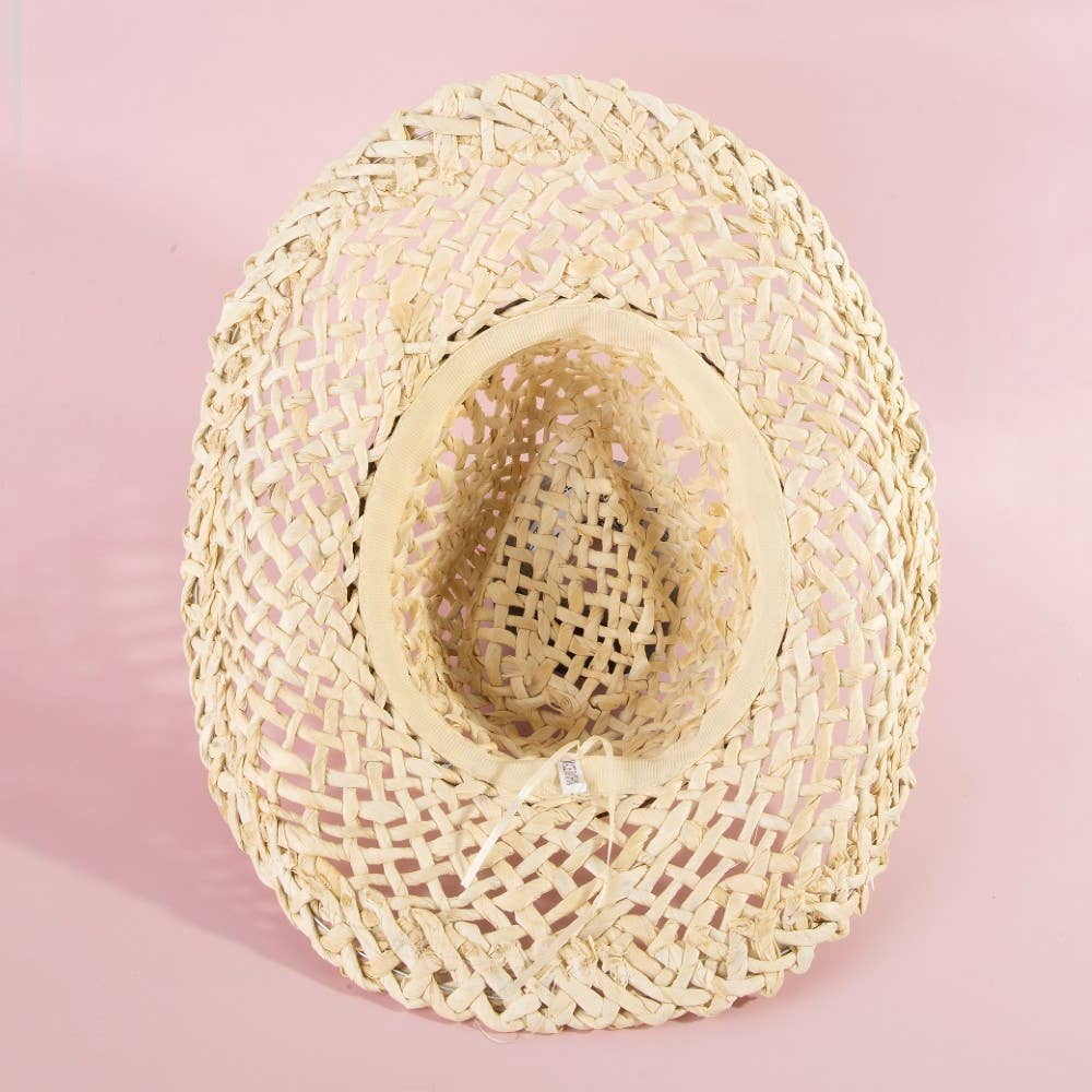 Western Loose Weave Straw Cowboy Hat