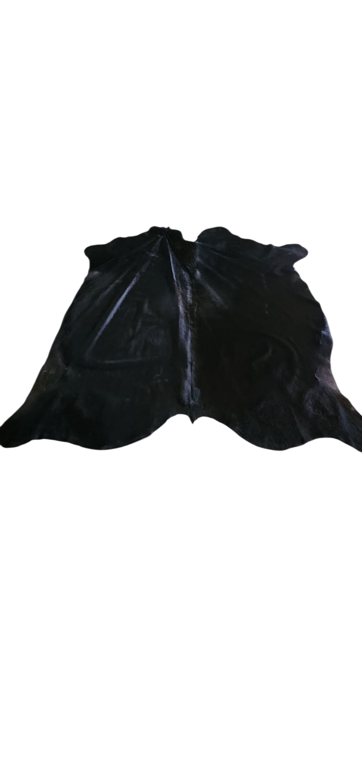 Solid black cowhide